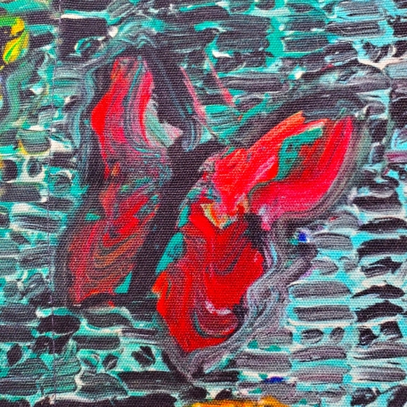 HUNT SLONEM Guardians and Butterflies Dinner Napkins, Set of 2 - Picture 8 of 8